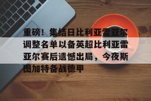 南宫28-重磅！集结日比利亚雷亚尔调整名单以备英超比利亚雷亚尔赛后遗憾出局，今夜斯图加特备战德甲的简单介绍